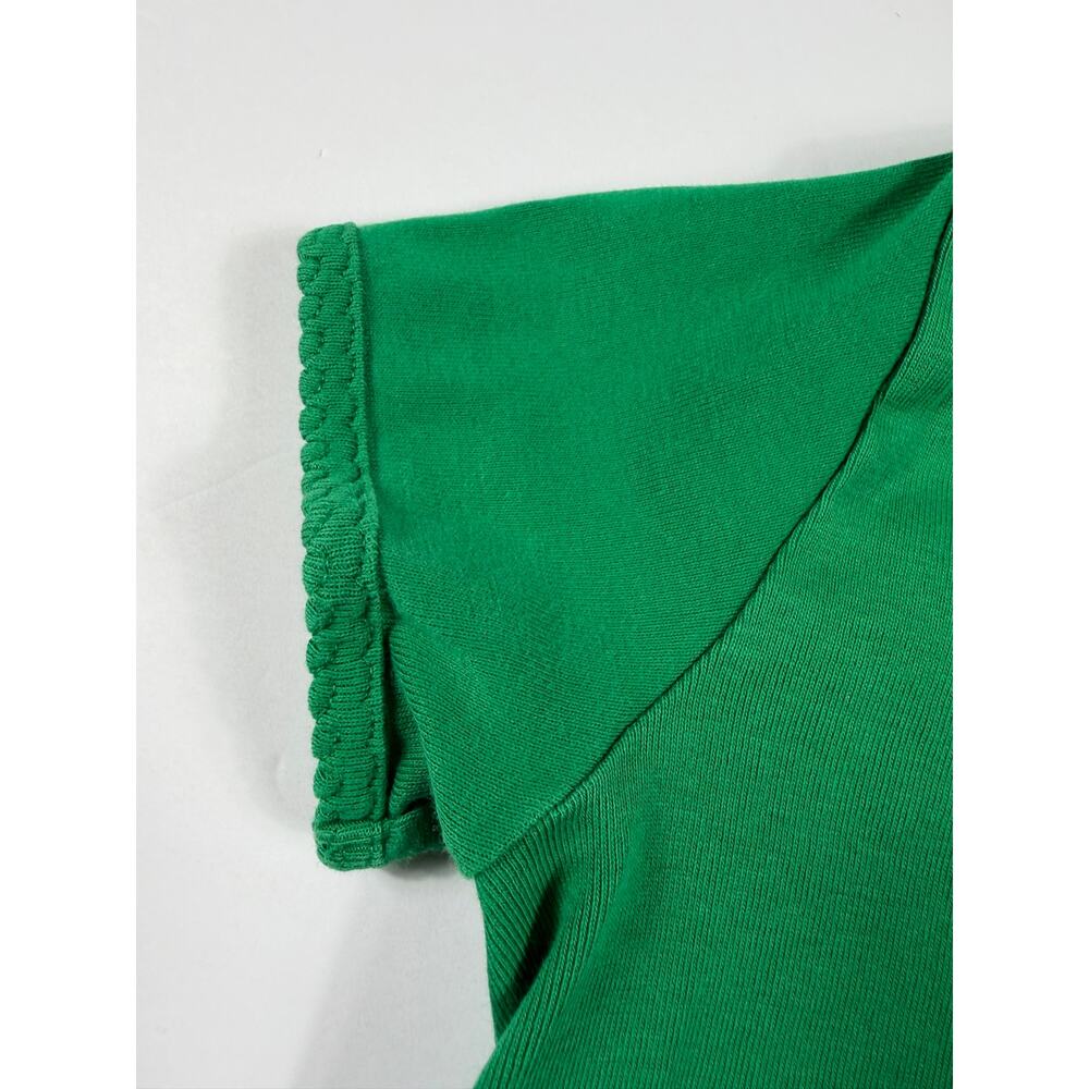 Hanna Andersson Girls T-Shirt Green Pima Cotton Size 10 - Picture 4 of 5